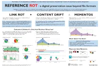 REFERENCE ROT : a Digital Preservation Issue Beyond ﬁle Formats