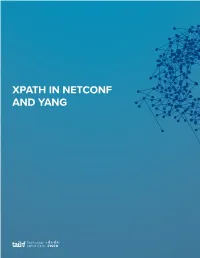 XPATH in NETCONF and YANG Table of Contents