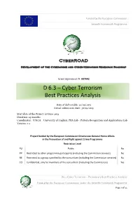 Cyber Terrorism Best Practices Analysis