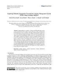 Exploring Students Engagement Towards the Learning Management System (LMS) Using Learning Analytics