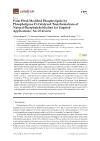 Polar Head Modified Phospholipids by Phospholipase D
