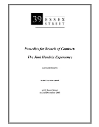 Remedies for Breach of Contract