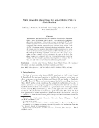 Slice Sampler Algorithm for Generalized Pareto Distribution