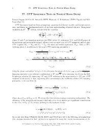 77. CPT Invariance Tests in Neutral Kaon Decay
