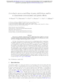 A Stochastic Process Modelling of Maize Phyllochron Enables to Characterize Environmental and Genetic Eﬀects