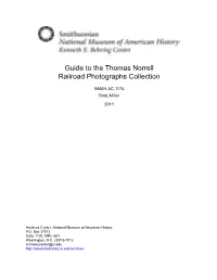 Guide to the Thomas Norrell Railroad Photographs Collection