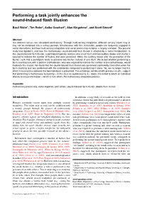 Performing a Task Jointly Enhances the Sound-Induced Flash Illusion