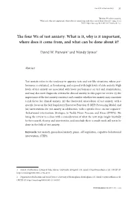 The Four Ws of Test Anxiety: What Is It, Why Is It Important, Where Does It Come From, and What Can Be Done About It? • Pág