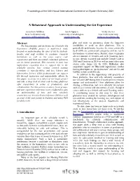 A Behavioral Approach to Understanding the Git Experience
