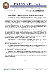 DND, DPWH Start Construction of More Infra Projects