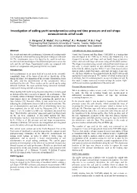 Investigation of Sailing Yacht Aerodynamics Using Real Time Pressure and Sail Shape Measurements at Full Scale