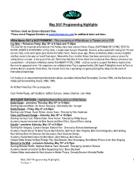 May 2007 Programming Highlights