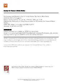 Performance and Persona in the US Avant-Garde