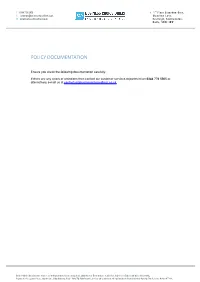 Policy Documentation