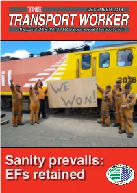 Sanity Prevails: Efs Retained 2 Contents Editorial ISSUE 4 • DECEMBER 2018