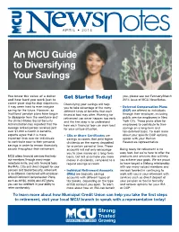 An MCU Guide to Diversifying Your Savings