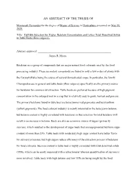 Half-Sib Selection for Higher Betalains Concentration and Lower Total Dissolved Solids in Table Beets (Beta Vulgaris)