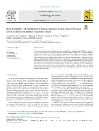 Next Generation Risk Assessment of Human Exposure to Anti-Androgens Using Newly Defined Comparator Compound Values