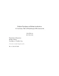 Nyikina Paradigms and Refunctionalization: a Cautionary Tale in Morphological Reconstruction