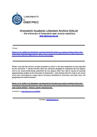 GALA) – the University of Greenwich Open Access Repository