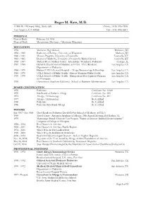 Roger M. Katz, M.D. 11500W.Olympicblvd.,Suite630 Phone:(310)393-1550 Losangeles,CA90064 Fax:(310)478-3601