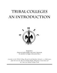 Tribal Colleges an Introduction