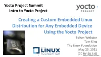 Creating a Custom Embedded Linux Distribution for Any Embedded