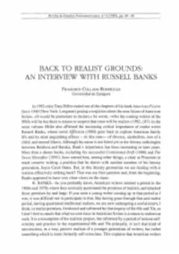 Realist Grounds: an Interview with Russell Banks