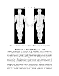 Assessment of Neuraxial Blockade Level Differential Blockade Occurs Due to Anatomy and the Mechanism of Action of Local Anesthetics