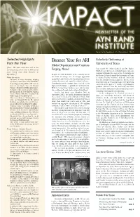 Banner Year for ARI Scholarly Gathering at from the Year University of Texas Media Department and Contests [Note: the Data Cited Here and in the Last Month Dr