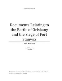 Documents Relating to the Battle of Oriskany and the Siege of Fort Stanwix 3Rd Edition