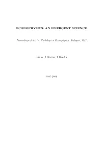 Econophysics: an Emergent Science