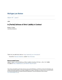 In (Partial) Defense of Strict Liability in Contract