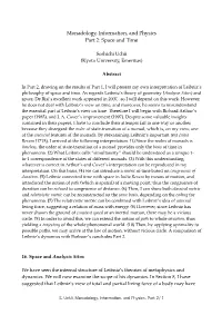 Monadology, Information, and Physics Part 2: Space and Time