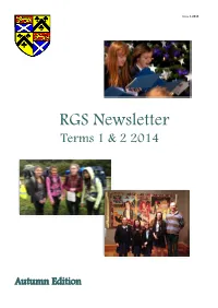 RGS Newsletter Terms 1 & 2 2014