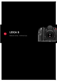 Leica S Medium Format – Minimum Size