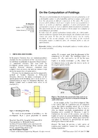 On the Computation of Foldings