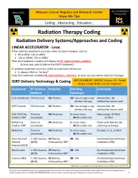 Radiation Therapy Coding