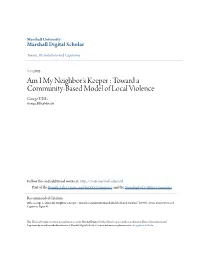 Toward a Community-Based Model of Local Violence George F