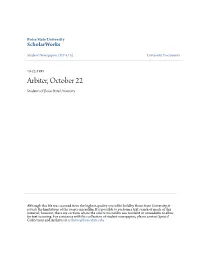 Arbiter, October 22 Students of Boise State University
