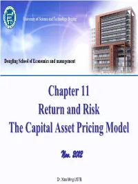 Chapter 11 Return and Risk the Capital Asset Pricing Model.Pdf