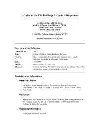 CSI – Buildings, C