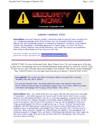 Listener Feedback #233