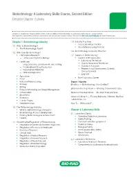 A Laboratory Skills Course, Second Edition Detailed Chapter Outlines
