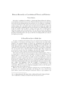 Duncan Kennedy on Constitutional Theory and Palestine