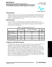 ETSI Multi-Channel GSM Speech Coders
