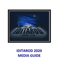 Iditarod 2020 Media Guide