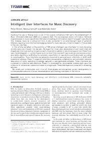 Intelligent User Interfaces for Music Discovery