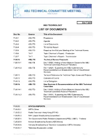 List of Documents