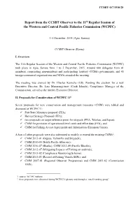Report from the CCSBT Observer to the 11Th Regular Session of the Western and Central Pacific Fisheries Commission (WCPFC)